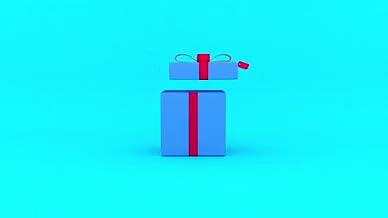 4K新年礼盒打开礼物跳出动态视频视频的预览图